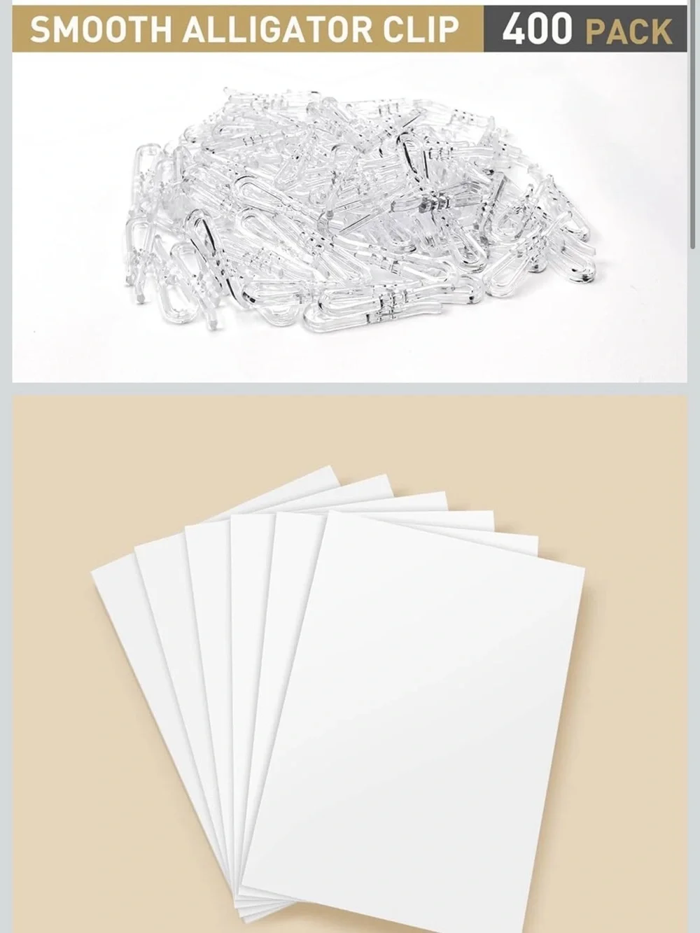 Clear Alligator Clips for Home Party Supplies - 400 Pack